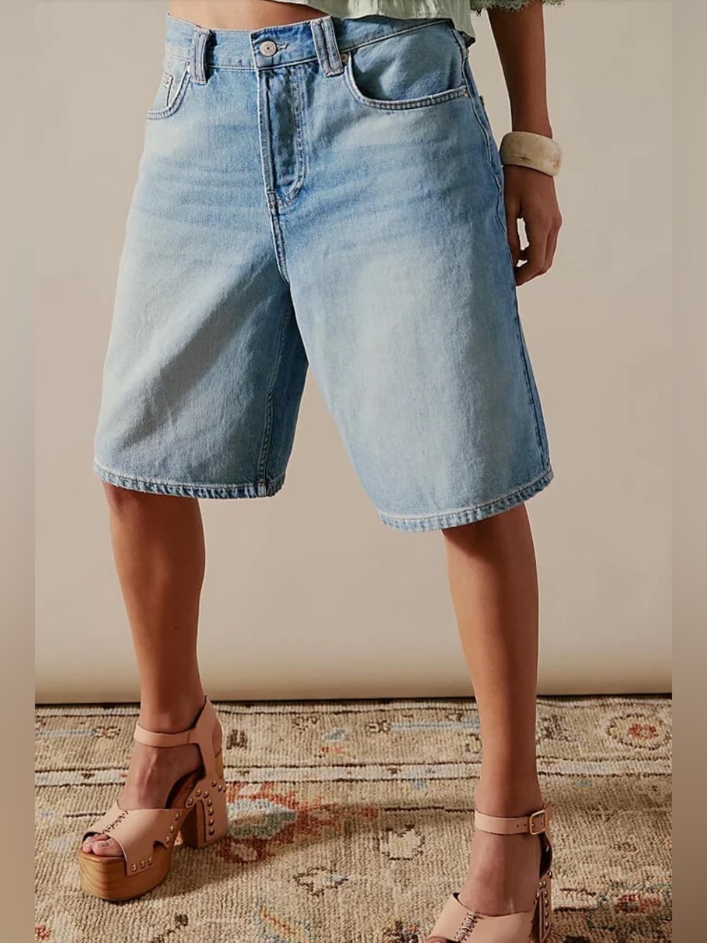 NWOT We The Free Montana Denim Shorts Light Wash - 27 (fits to 30)- MSRP $88
